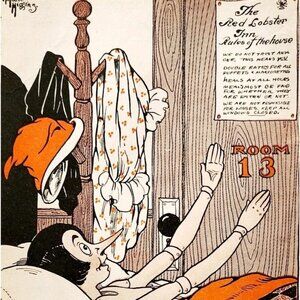 1927 Violet Moore Higgins Pinocchio Red Lobster Inn Room 13 Lithograph DWSS12